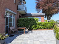 Terrasse der Ferienwohnung Artlenburg Fewo Artlenburg mit Elbblick